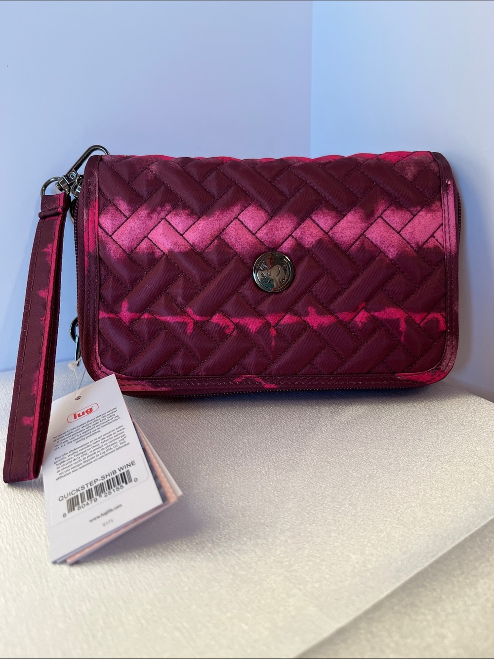 LUG - Quickstep Convertible Wallet in Shibori Wine